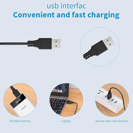 Replacement Supreme Charger USB Charging Cable Compatible with Supreme Trimmer T Shaper Model ST5200 ST5210 ST5220 Charger