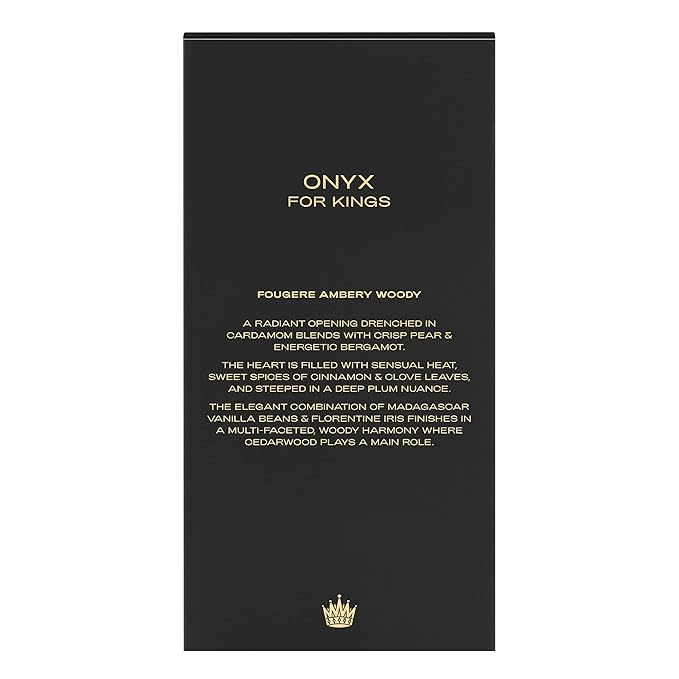 ROYALTY BY MALUMA Onyx from - Perfume for Men - Fresh, Bright, and Luminous Scent - Opens with Notes of Cardamom, Pear, and Bergamot - Perfect for Date Night or Evening Out - 2.5 oz EDP Spray