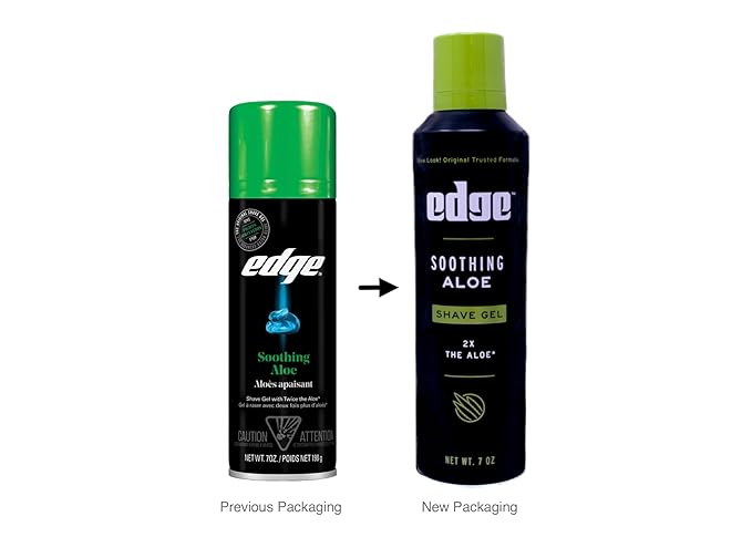 Soothing Aloe Shave Gel Men Shave Gel by Edge, 7 Ounce (Pack of 5)