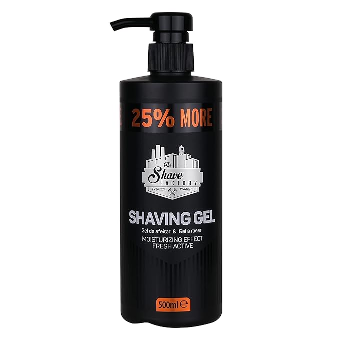 The Shave Factory - Shaving Gel | Non-Irritating | Precise shave on face and body | Shaving gel for men | Moisturizes the skin | 1250ml (42.25fl oz.) (500ml (16.90 Fl. Oz))