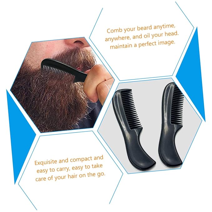 4sets Men's Hair Comb Pocket-sized Beard Comb Brush Styling Tool Portable Grooming 10pcs*4