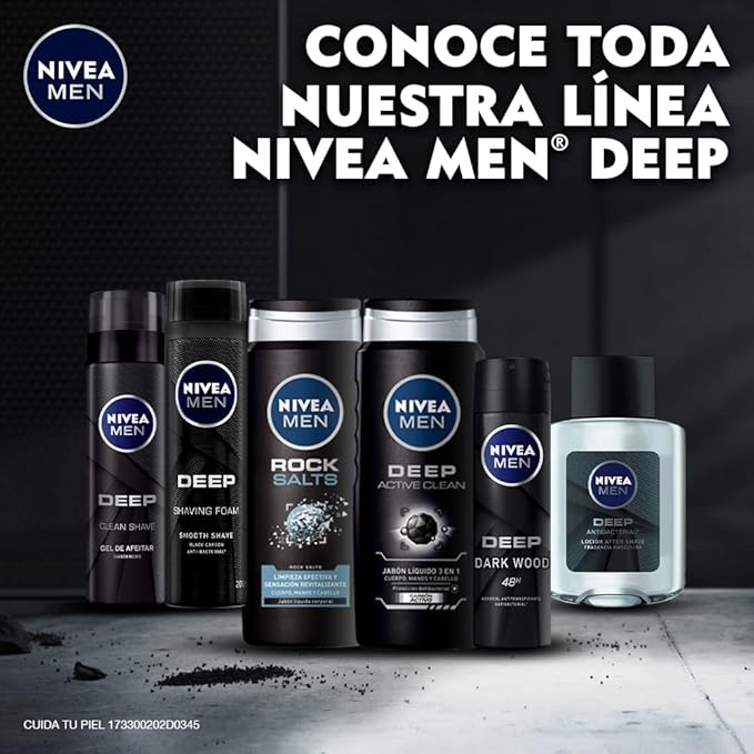 NIVEA Men, Deep, Refreshing & Hydrating After Shave, Vanilla & Bourbon, 3.3 fl oz (100 ml)