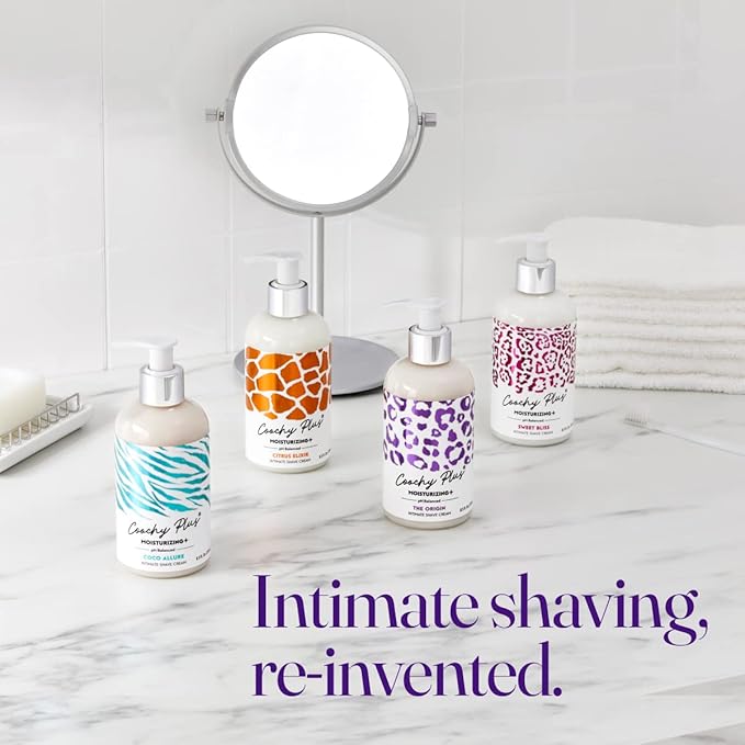 Coochy Intimate Shaving Cream MOISTURIZING Plus THE ORIGIN For Pubic, Bikini Line, Armpit - Rash-Free With Patent-Pending Formula – Prevents Razor Burns & Bumps, In-Grown Hairs, Itchiness 2 Pack