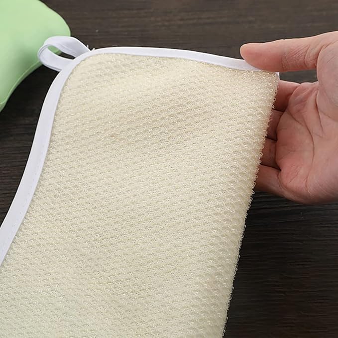 3 Pcs Exfoliating Shower Towels Nylon Washcloth Towel Body Wash Cloth Face Body Scrubber Towel Soft Weave Bath Cloth Massage Scrub Cloth for Women Men
