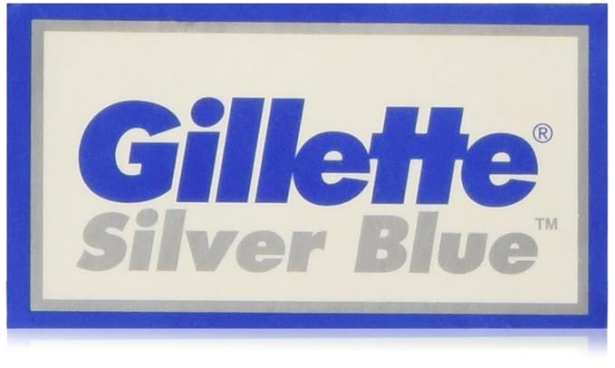 25 Silver Blue Double Edge Razor Blades Made in Russia by 7 O'clock