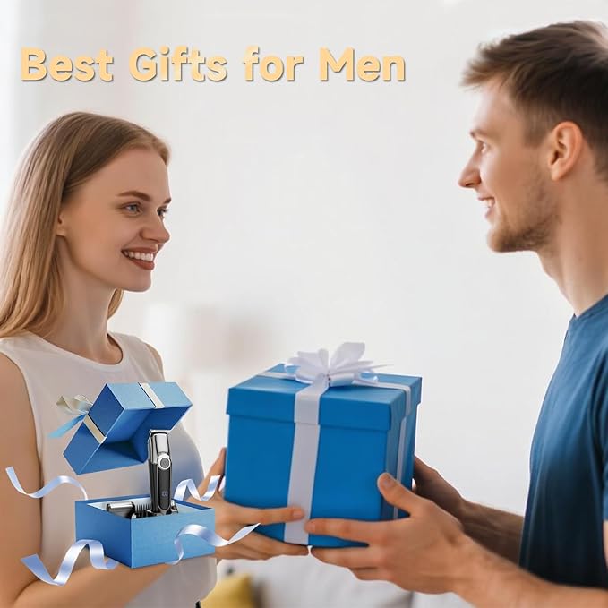 Beard Trimmer for Men, 5 in 1 Electric Razor for Men, Cordless Hair Clippers, Waterproof Grooming Kit for Shaving Face, Mustache, Body, Ear, Nose Hair Trimmer, Gifts for Mens, Black