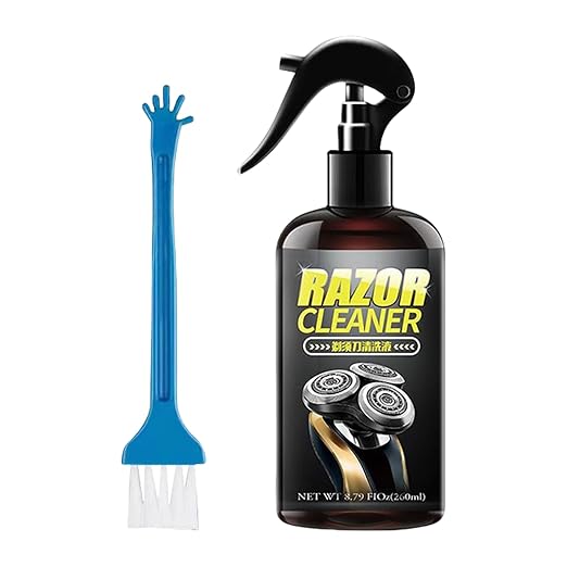 Razor Cleaner - Electric Shaver Cleaning Spray, Trimmer Lubricant Solution | Fast Drying formuIa for Blade Care, Odor Control, Rust Shield, Smooth Shave Performance for Men’s Grooming Tools Maintenanc
