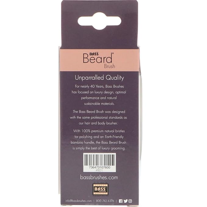 Bass Brushes Natural Bristle Beard Brush, 1 EA