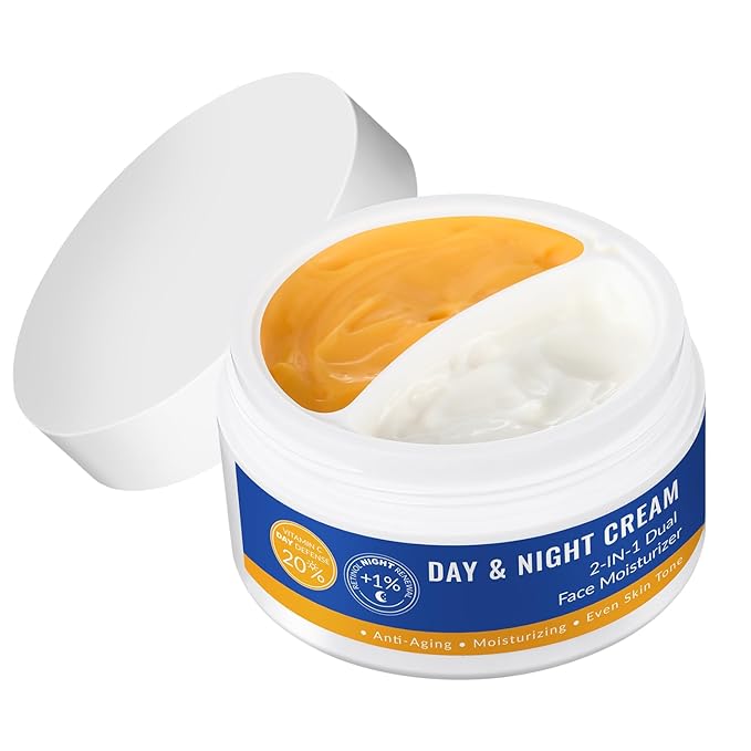 Retinol Vitamin C Cream, Face Moisturizer For Face, 2 In 1 Day & Night Face Moisturizer Cream, Daily Moisturizers, Hydrating Facial Moisturizer For Dry Skin, Lightweight Moisturizer 3.53 OZ