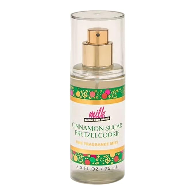 Bath and Body Works Cinnamon Sugar Pretzel Cookie Fine Fragrance Mist Travel Size Mini Purse Spray 2.5 Ounce (Cinnamon Sugar Pretzel Cookie)
