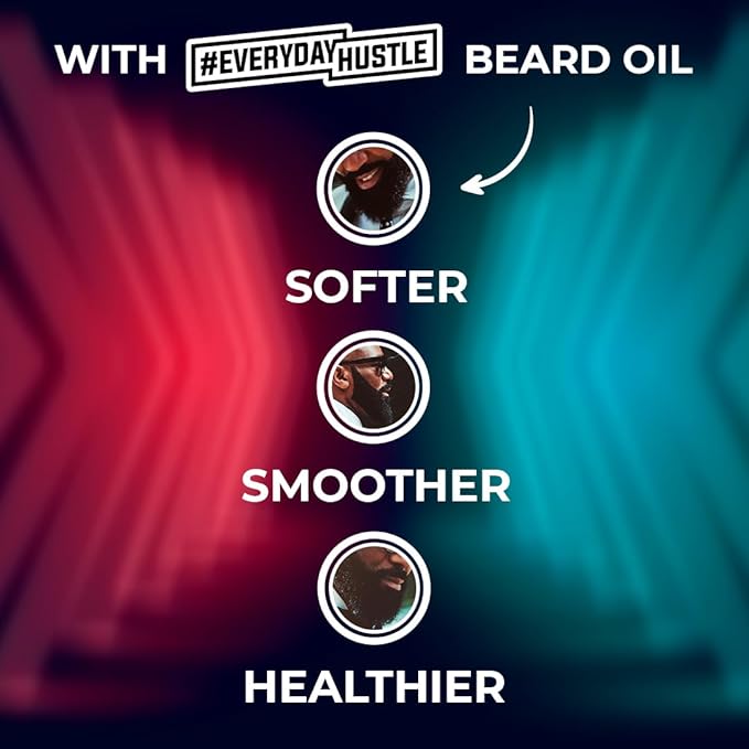 #EverydayHustle Beard Oil for Black Men by Adam Ali, Lightweight Beard Serum Spray and Natural Beard Oil Hydration, for Soft Facial Hairs and Skin Care, Cloves Scent, 60ml