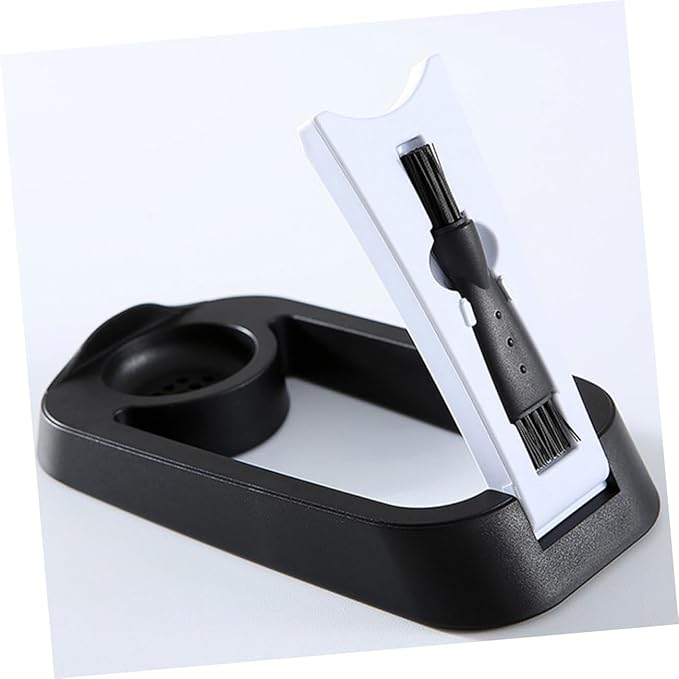 Foldable Electric Shaver Holder with Brush Space-saving Design for Easy Draining and Cleaning for Men and Travelers Dad Boyfriend Husband Black