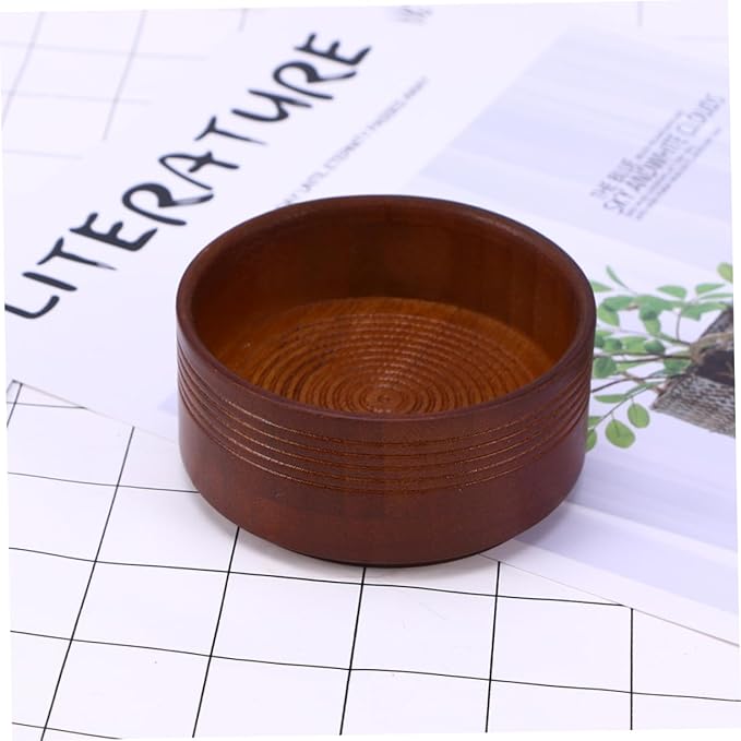 Angoily 3pcs Large Wooden Shaving Soap Bowl Men's Razor Bowl Shaving Foam Cup for Wet