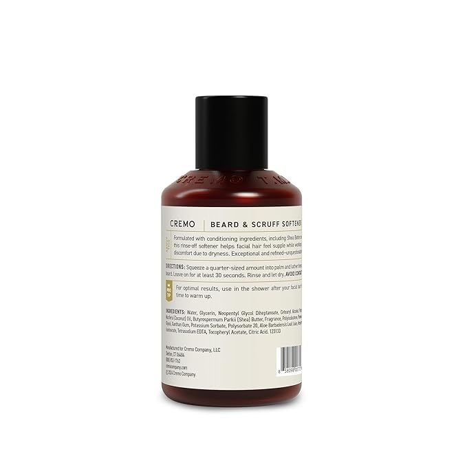 Cremo Cedar Forest Beard & Scruff Softener, Softens and Conditions Coarse Facial Hair of all Lengths in Just 30 Seconds, 6 Fluid Ounce