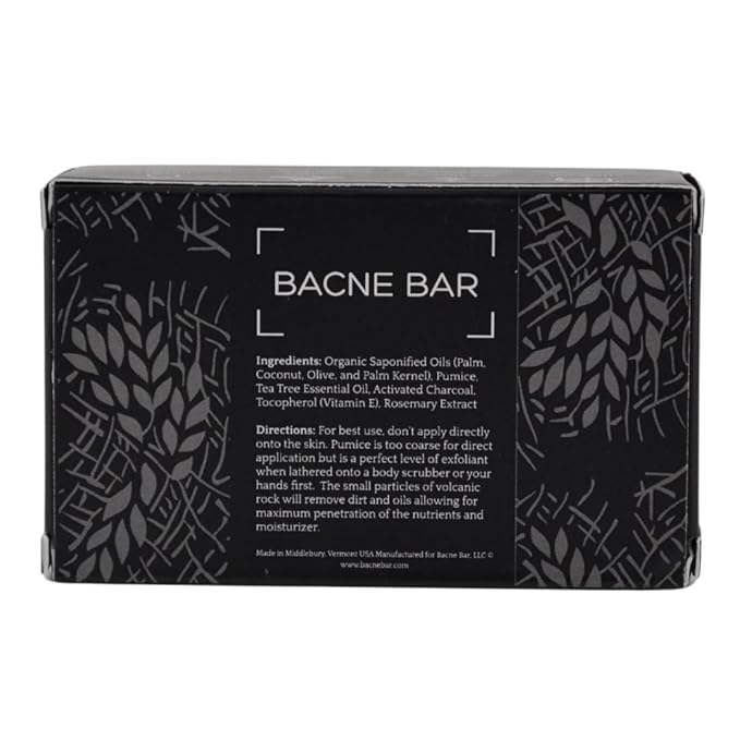 All Natural Body Acne Soap with Charcoal, Pumice, Tea Tree Oil & Vitamin E for a Deep Exfoliation Back Acne Treatment, Not for Sensitive Skin