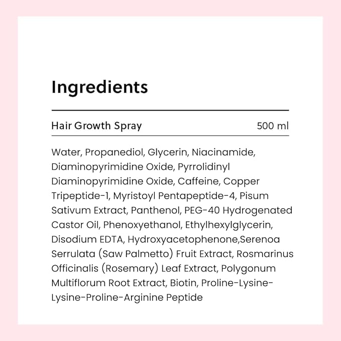 ForChics Hair Growth Serum for Women- Results in 4 Weeks- Hormone Free Hair Regrowth Treatment - For Thinning Hair Loss - Fast Absorbing Non-Greasy Scalp Spray 50ml