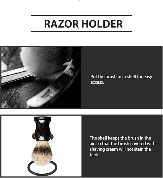 Men's Razor Holder Single Head Beard Brush Hanger Portable Brush Holder Beauty Tools Shaving Brush Razor Holder Razor Soap Bowl Holder Ferroalloy Man Shaving Frame Cosmetic