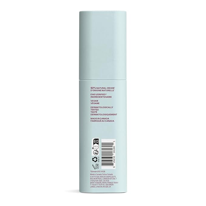 ATTITUDE Revitalizing Cleansing Gel, Gentle Face Wash with Betaine & Niacinamide for Radiant, Healthy-Looking Skin, EWG Verified, Vegan, Unscented, 3.4 Fl Oz