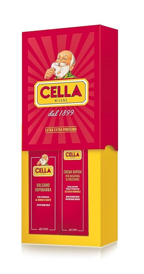 CELLA MILANO, Brushless Shaving Cream and luxurious Aftershave Balm, Gift Box, Made in Italy