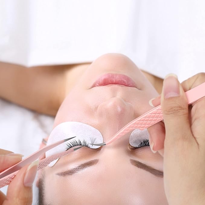 Eyelash Extension Tweezers FADLASH Volume Lash Tweezers Precision Curved Tip Lash Extension Tweezers Isolation & Volume Techniques Professional Application Tools