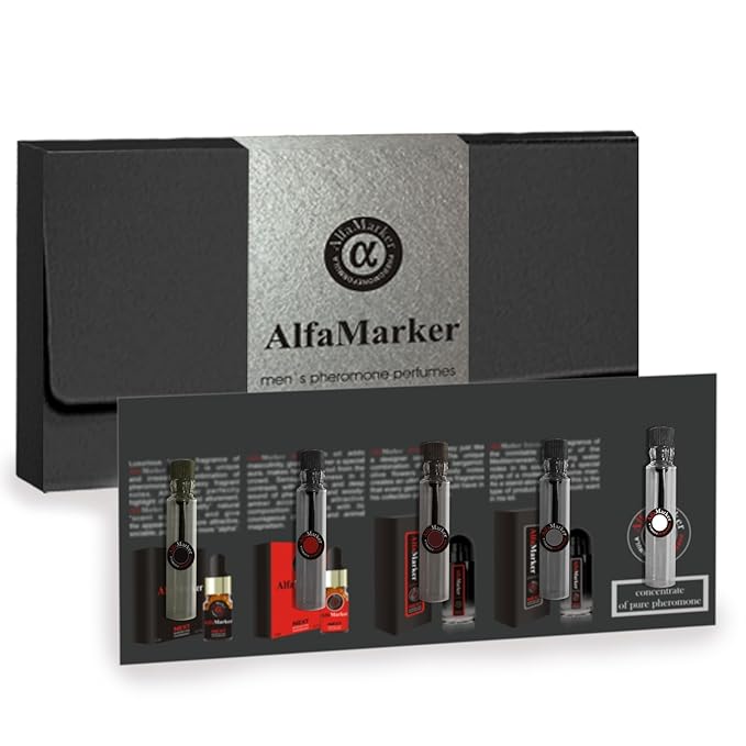 Cologne for Men with Pheromones - 5 Male Oil Perfumes x 2ml -Oil Perfume Set for Man - Great Holiday Gift