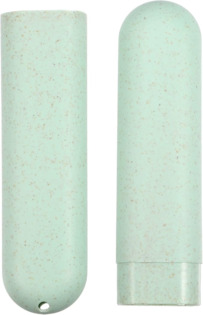 VOCOSTE 2pcs, Traveling Toothbrush Holders Case, PP Toothbrush Case for Travel Business, Green, 8.07''x1.22''x0.83''
