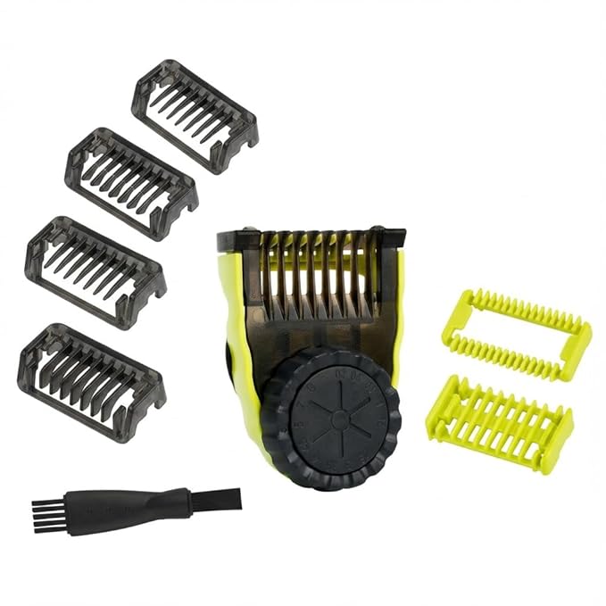 7-Pack Set Compatible with QP2520 QP2530 QP2630 QP2620, 1 Adjustable & 6 Fixed Combs Replacement for philips norelco one blade guards, Face Trimming Kit
