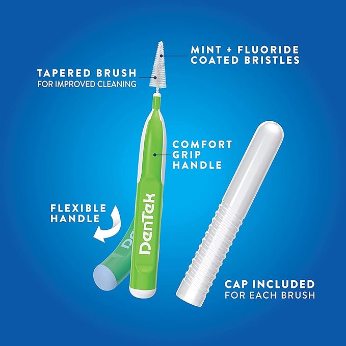 DenTek Easy Brush Fresh Mint Tight Interdental Cleaners, 16 Count (Pack of 3)