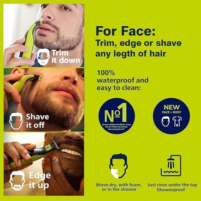Set of 3 Replacement Blades for OneBlade – Upgraded Stainless Steel Blades Compatible with OneBlade Electric Trimmer & Shaver