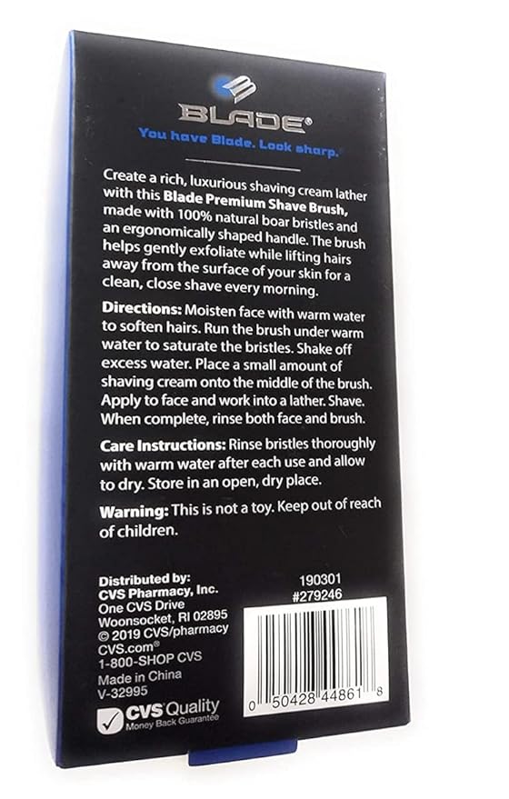 JDW, PREMIUM SHAVE BRUSH 100percentage NATURAL BOAR BRISTLES BLADE