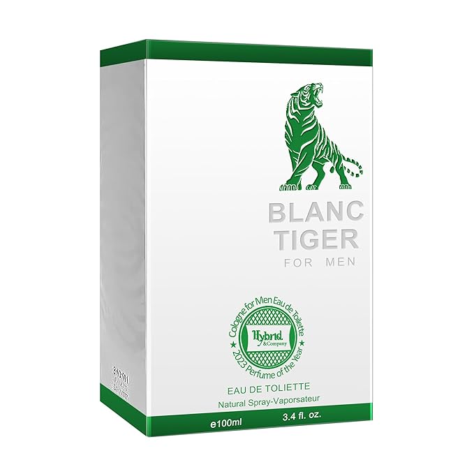 Hybrid & Company Blanc Tiger For Men Confident And Agile Masculinit Scent Mens Perfume,3.4 Fl Oz