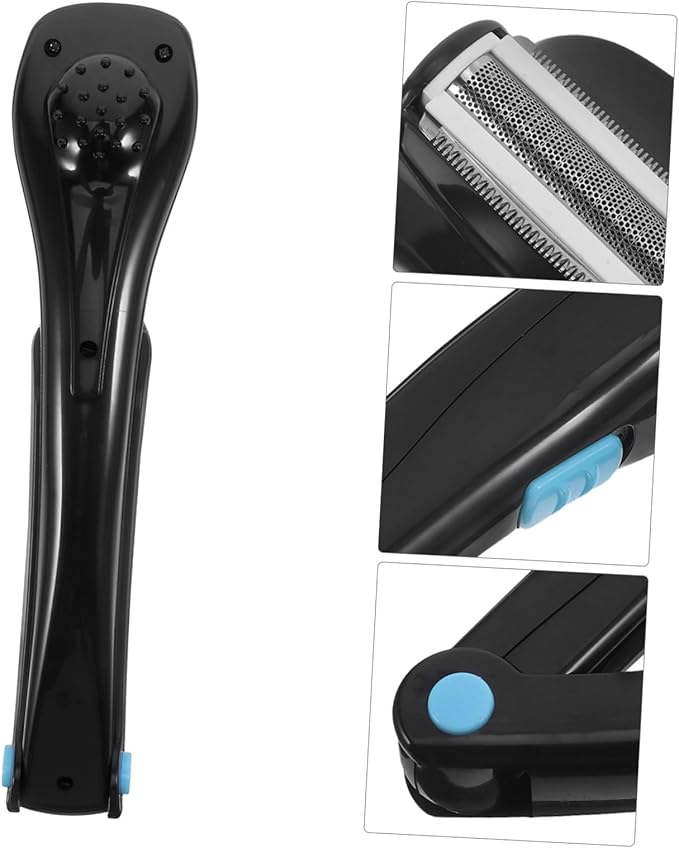 Healeved Electric Back Shaver for Men Battery Operated Body Hair Remover Portable DIY Grooming Razor for Smooth Hair-Free Back