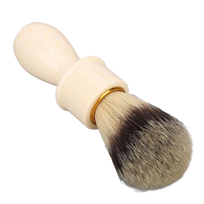 Men Shaving Brush, Professional Beard Shaving Brush with Soft Synthetic Hair, Ergonomic Resin Handle for Comfortable Grooming, Portable Face Shaving Tool for Home Salon Travel