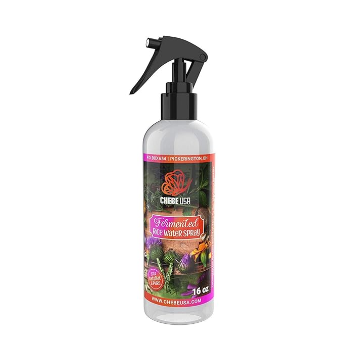 Uhuru Naturals Hair Growth Spray (Two 8 Oz Bottles) Fermented Rice Water All Natural Conditioning & Moisturizing for Color Treated & Damaged Hair - Sulfate Free Repair & Regrowth for Men & Women