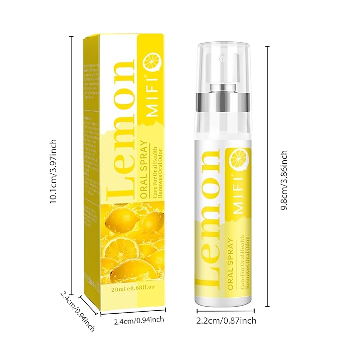 PEGO Breath Spray,Oral Breath Spray,Mouth Spray Breath Fresheners,Sugar-Free,Bad Breath for Adults,Portable,Long Lasting,Dry Mouth Spray,Removes Oral Odor (Lemon flavor*2Pack)