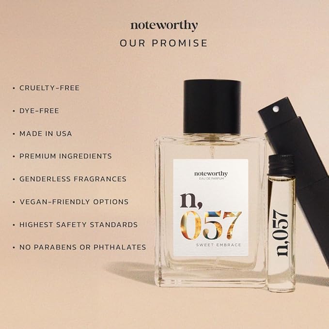 Noteworthy n,057 Eau De Parfum – Vanilla, Passionfruit, Tonka Bean | Long-lasting Unisex Perfume for Women & Men (Travel)