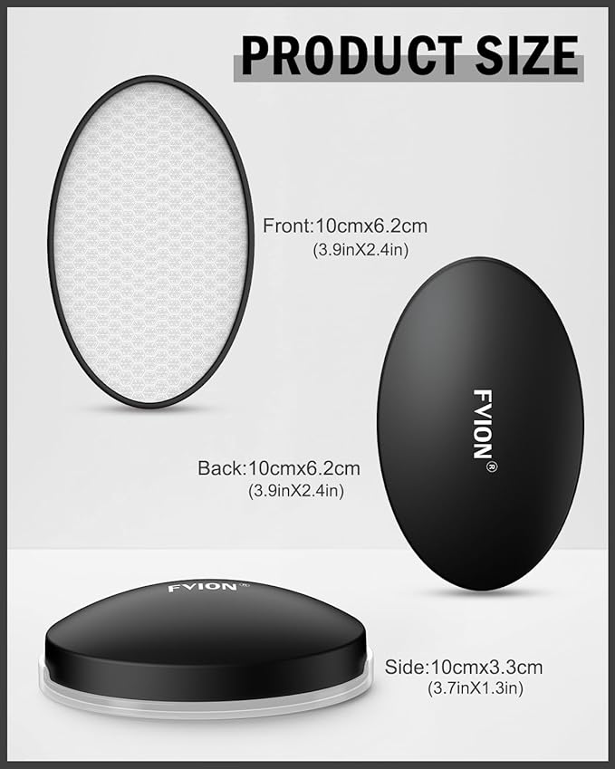 FVION Painless Crystal Hair Remover, Fine Grit Nano Hair Eraser, Glass Body Hair Shaver for Smooth Skin, Effortless Hair Removal Tool (Black)