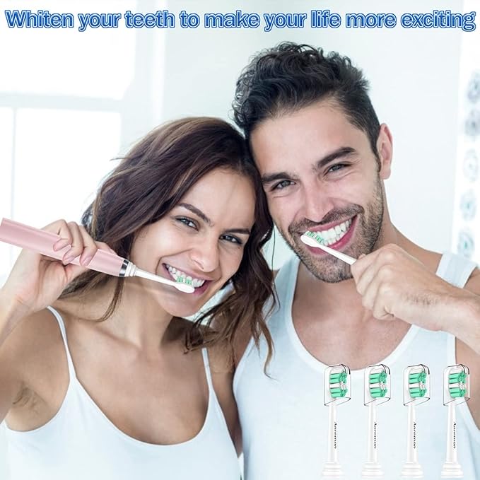 Aoremon Replacement Heads for Sonicare - Toothbrush Heads Compatible with Philips Sonicare Snap-on Electric Toothbrush (White),8 Pcs