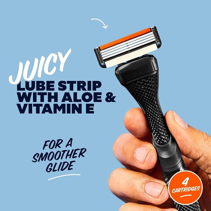 Dollar Shave Club | The Guest Pass Shave Set | 2 Swift Rinse Refill Cartridges, 1 Handle (Black), 1 Razor Cover, Razors for Men