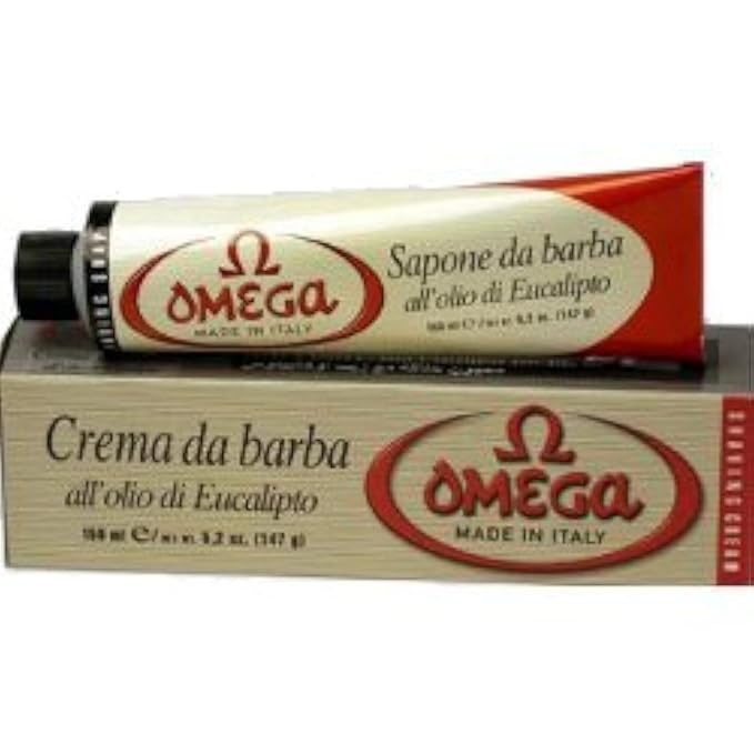 Omega Shave Shaving Cream Soap Travel Size Tube