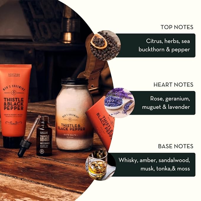 Thistle & Black Pepper Shave Gel, Woody Amber Fragrance, Soothing Milk Extract, Recyclable, 150ml