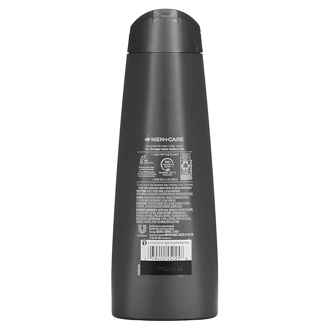Dove Men + Care Fortifying Shampoo - Cooling Relief - With Icy Menthol - Net Wt. 12 FL OZ (355 mL) Per Bottle - One (1) Bottle