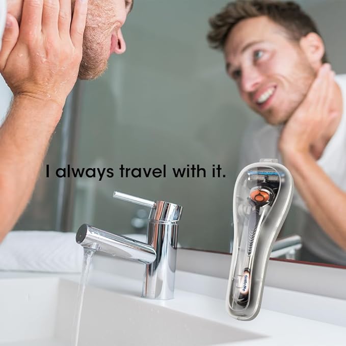 Nincha Manual Razor Travel Case Portable Plastic Manual Razor Trimmer Protector Grey