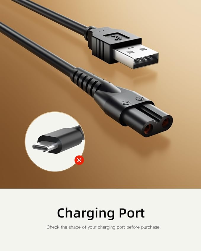 Superer Charger Replacement Fit for Manscaped Lawn Mower 3.0/2.0 Electric Hair Trimmer Power Cord UL Listed - Complete Storage and Care Kit