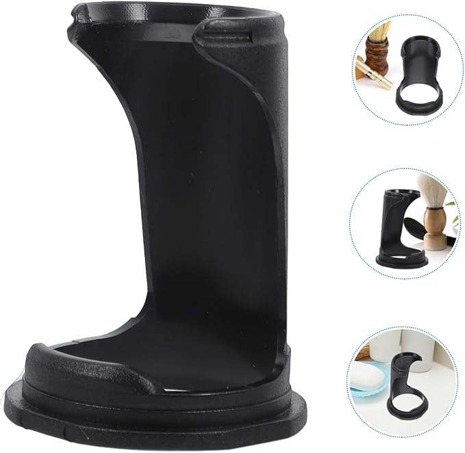 2pcs Modern Shaving Brush Stand with Anti-slip Base for Men Rack for Beard Brush Display and Razor Organizer Compact Tabletop Holder for Home and Travel Use