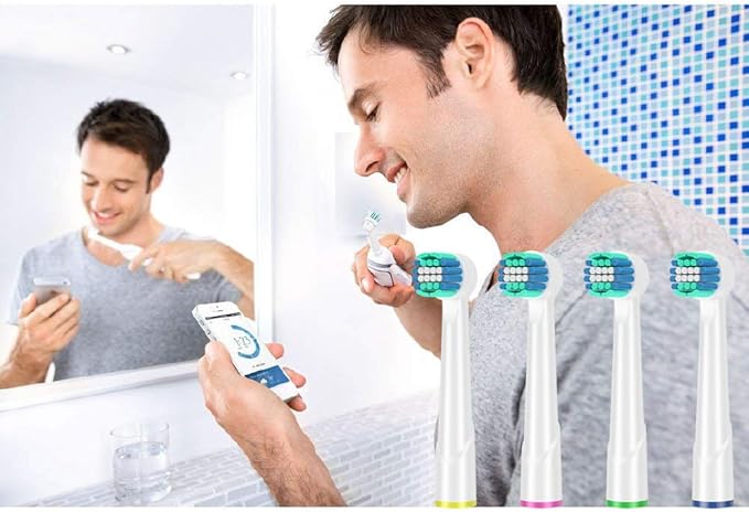 Replacement Heads Compatible with Oral B Braun Toothbrushes Electric- 16 Pack Professional Precision & Sensitive Brush Heads Refill for Oral B 7000/Pro 1000/9600/ 5000/3000/8000