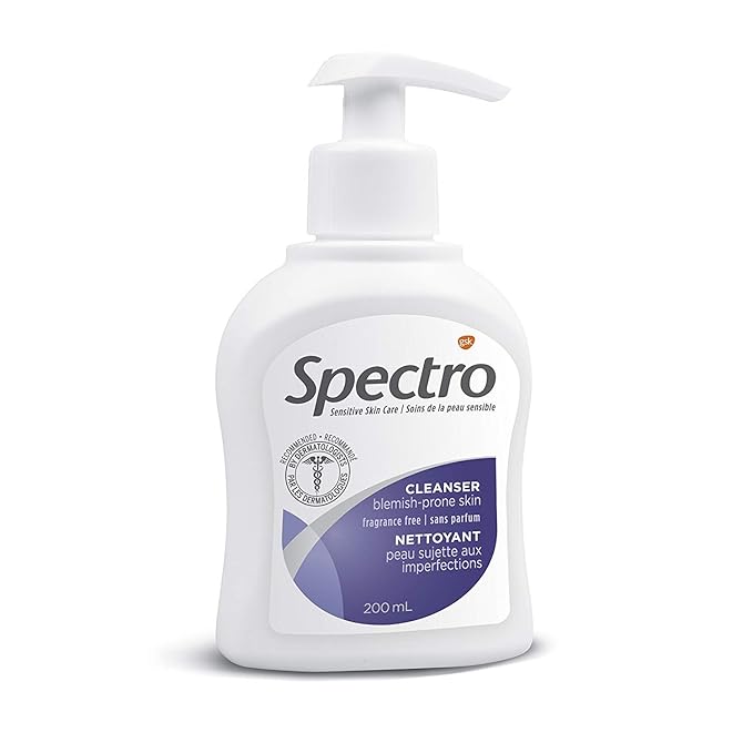 Spectro Jel Facial Cleanser for Blemish Prone Skin, Fragrance Free - 20.4 Fl Oz - 3 Pack x 200 mL / 6.8 FL Oz Each