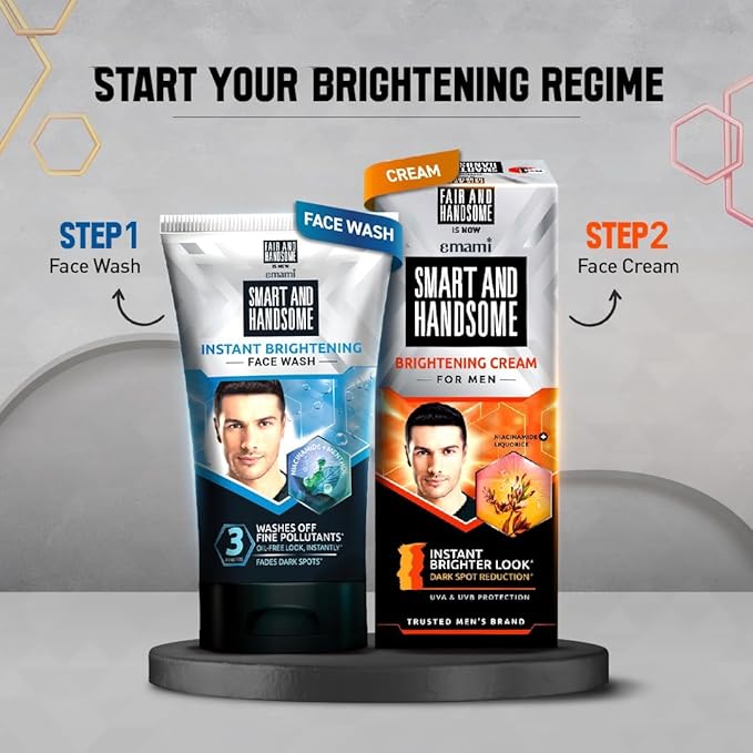 Smart & Handsome Face Cream for Men, Radiance Cream with Pro-Peptide, 60g, Pack of 2