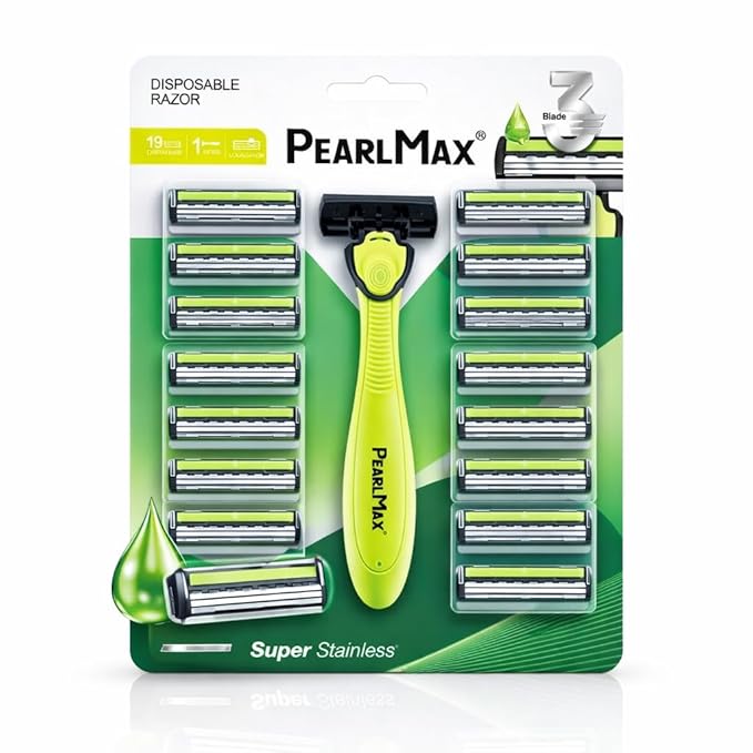 Mens Disposable Razor 3 Blade Shaving 19 Refill Blades Smooth Shave Stainless Steel For Sensitive Skin Men Grooming Shaving Tool