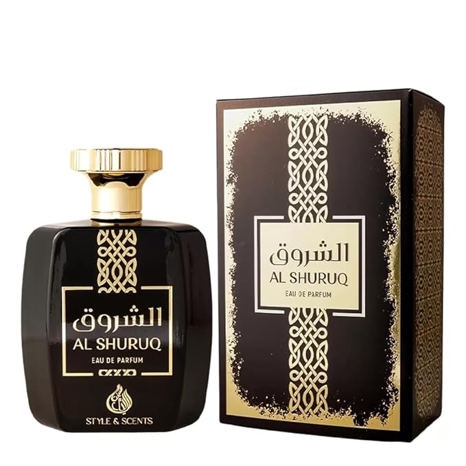 STYLE & SCENTS AL SHURUQ Eau de Parfum for Men 100ml – Spicy Woody Perfume with Cardamom, Cumin, Rose, Patchouli & Musk – Long-Lasting 18–24h – Made in UAE (MDO009)